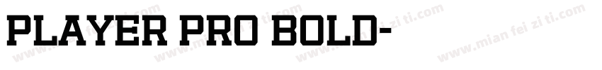 Player Pro Bold字体转换
